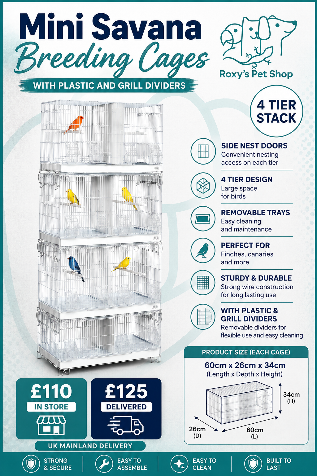 Mini Savana Cage (breeding stack of 4)